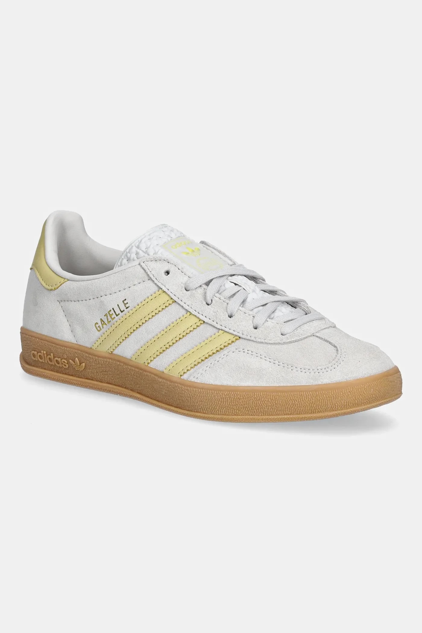 кроссовки Gazelle Indoor замшевые серые для женщин