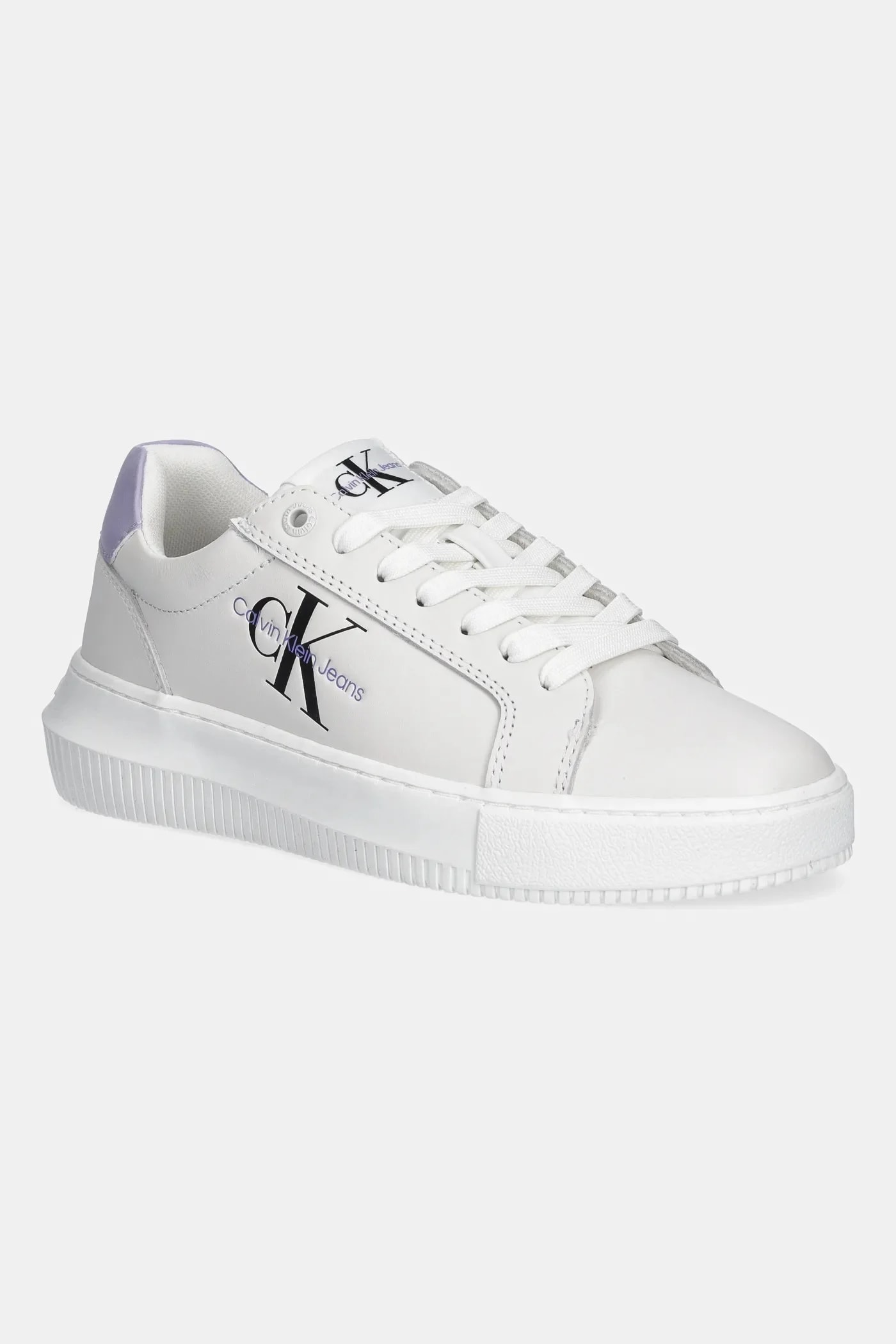 Кожаные кроссовки YW0YW00823 CHUNKY CUPSOLE MONOLOGO W белые для женщин