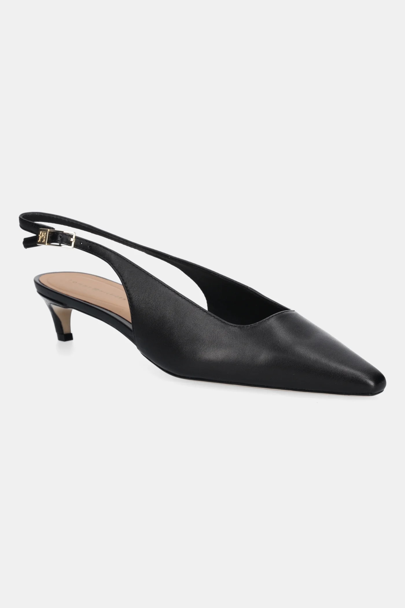 Кожаные туфли на высоком каблуке с квадратным носком KITTEN SLINGBACK