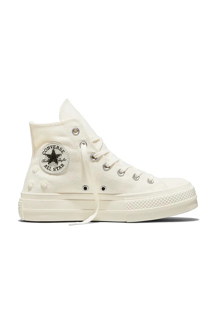 кроссовки Chuck Taylor All Star Lift бежевые для женщин