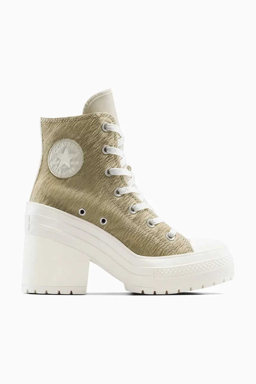 кроссовки Chuck 70 De Luxe на каблуке с ворсом пони