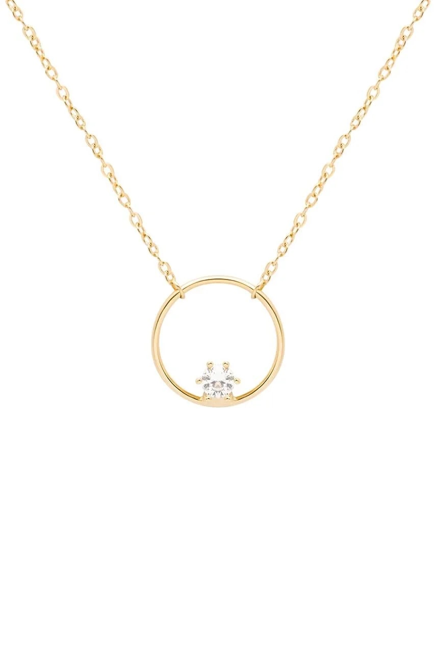 Серебряное колье GLAMOUR с позолотой золотой для женщин