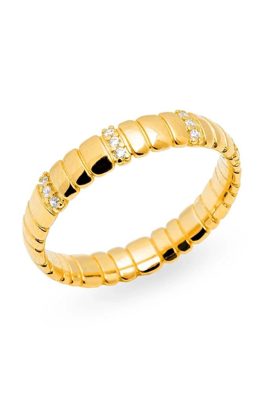 Серебряное кольцо GLAMOUR с позолотой