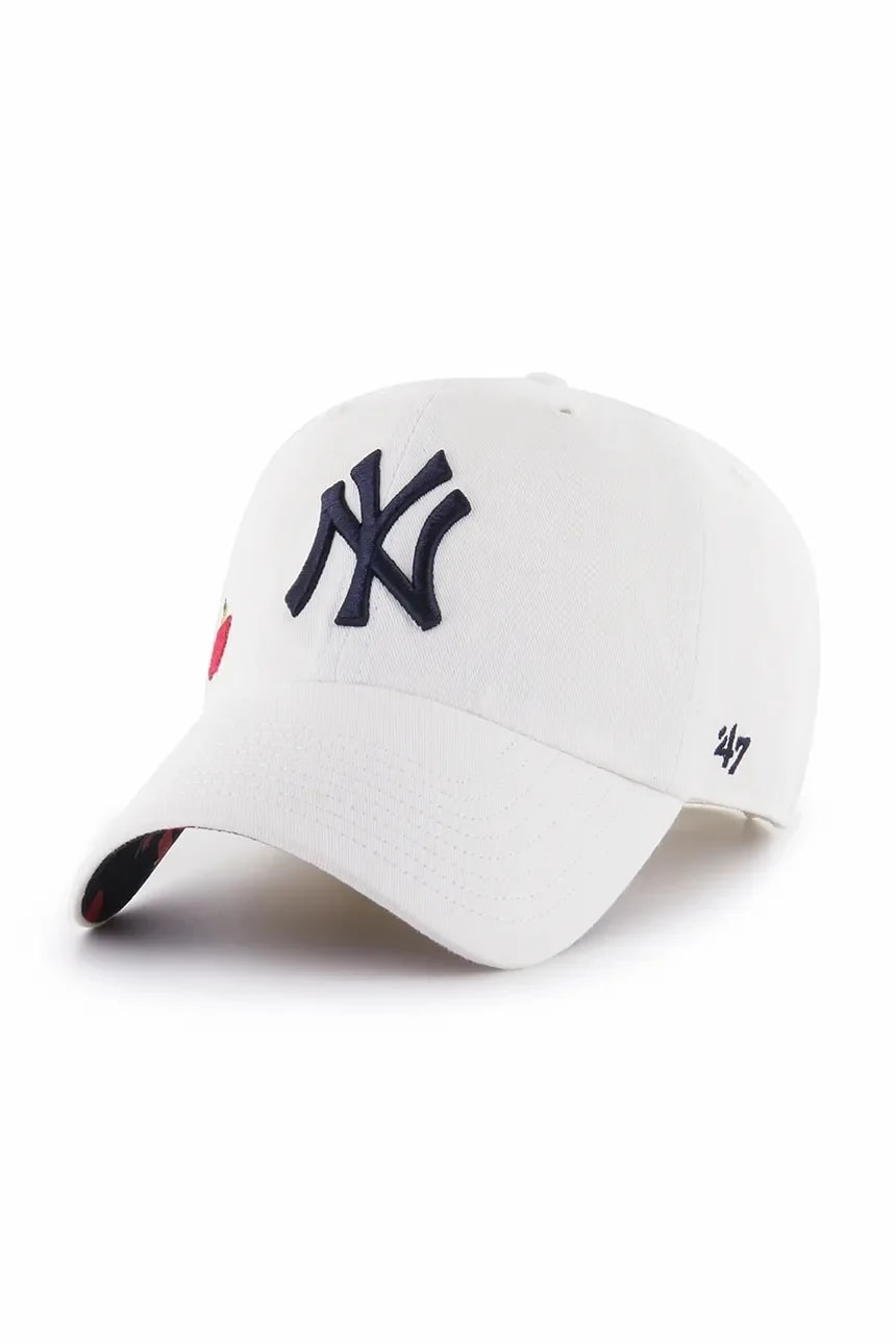 Хлопковая бейсболка MLB New York Yankees белая для мужчин