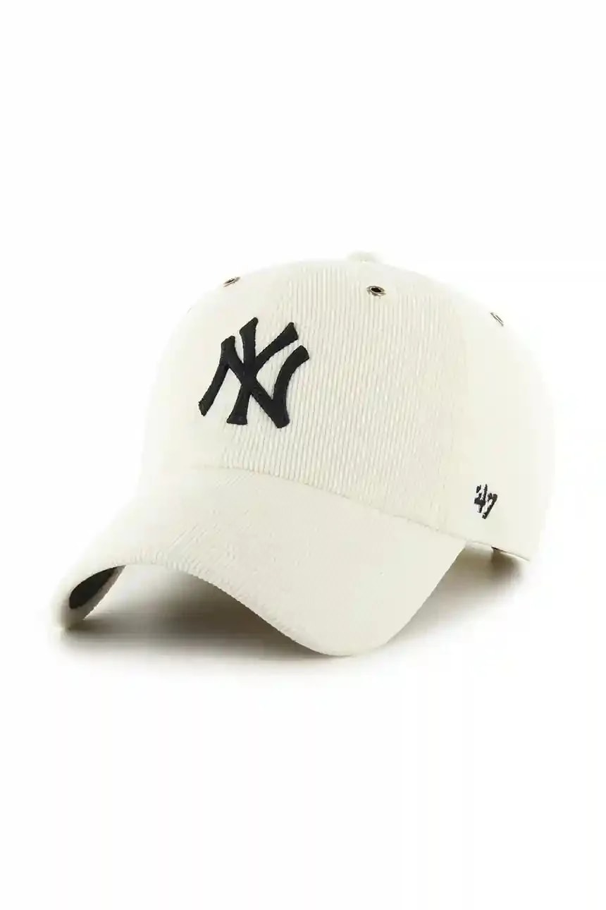 Бейсбольная кепка MLB New York Yankees бежевая для мужчин