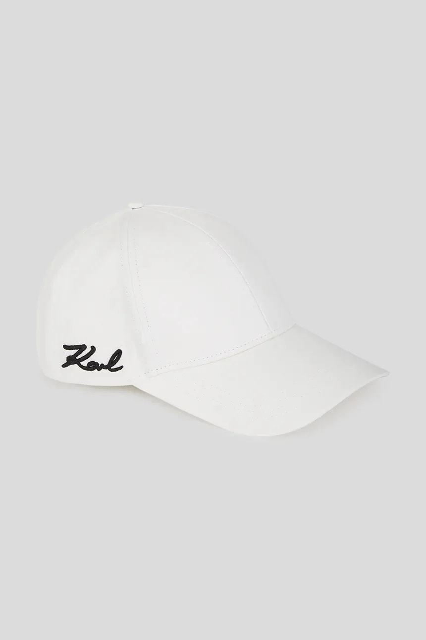 Бейсболка K/SIGNATURE из хлопка белая для женщин