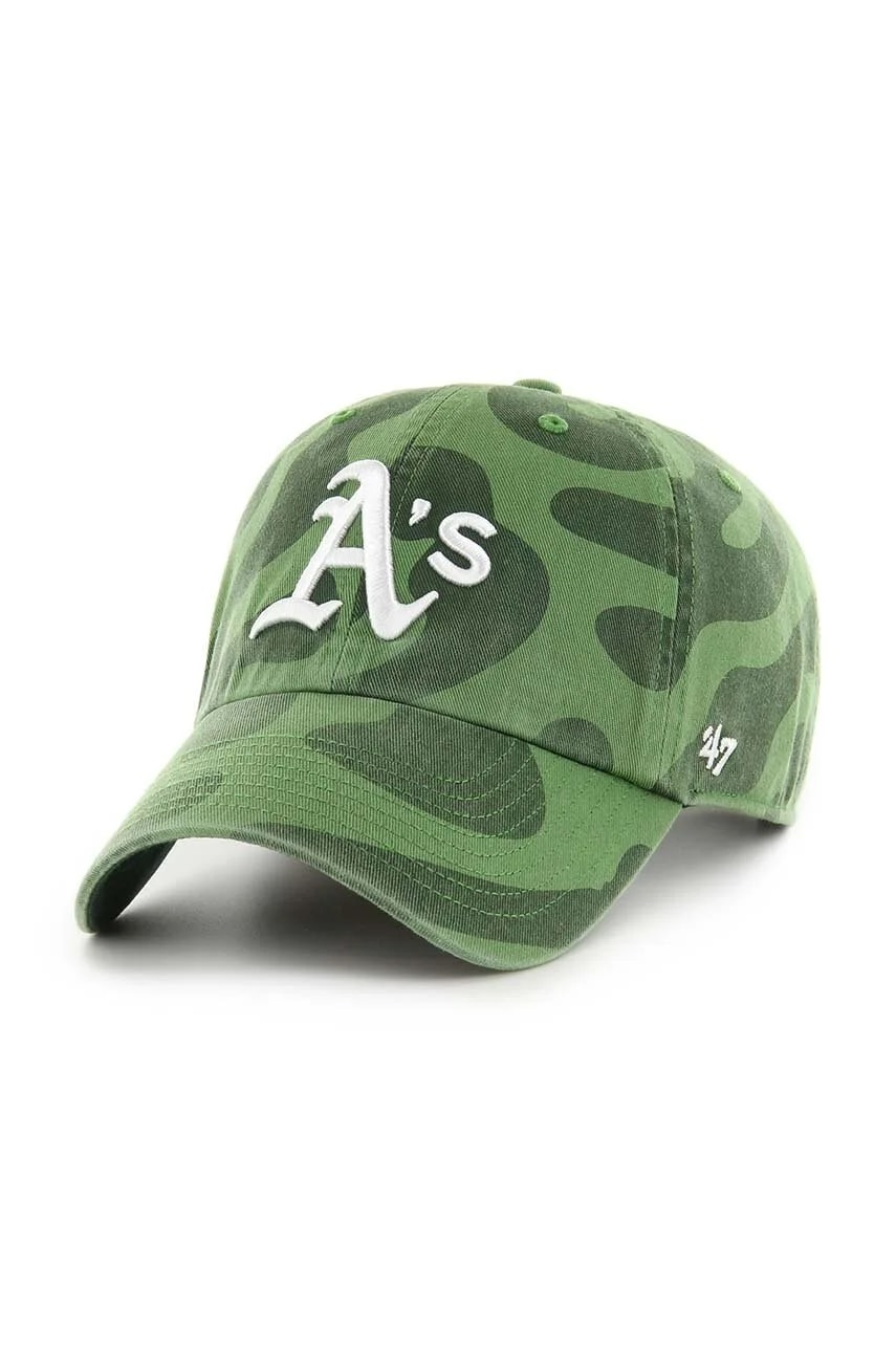 Хлопковая бейсболка MLB Oakland Athletics зеленая для мужчин