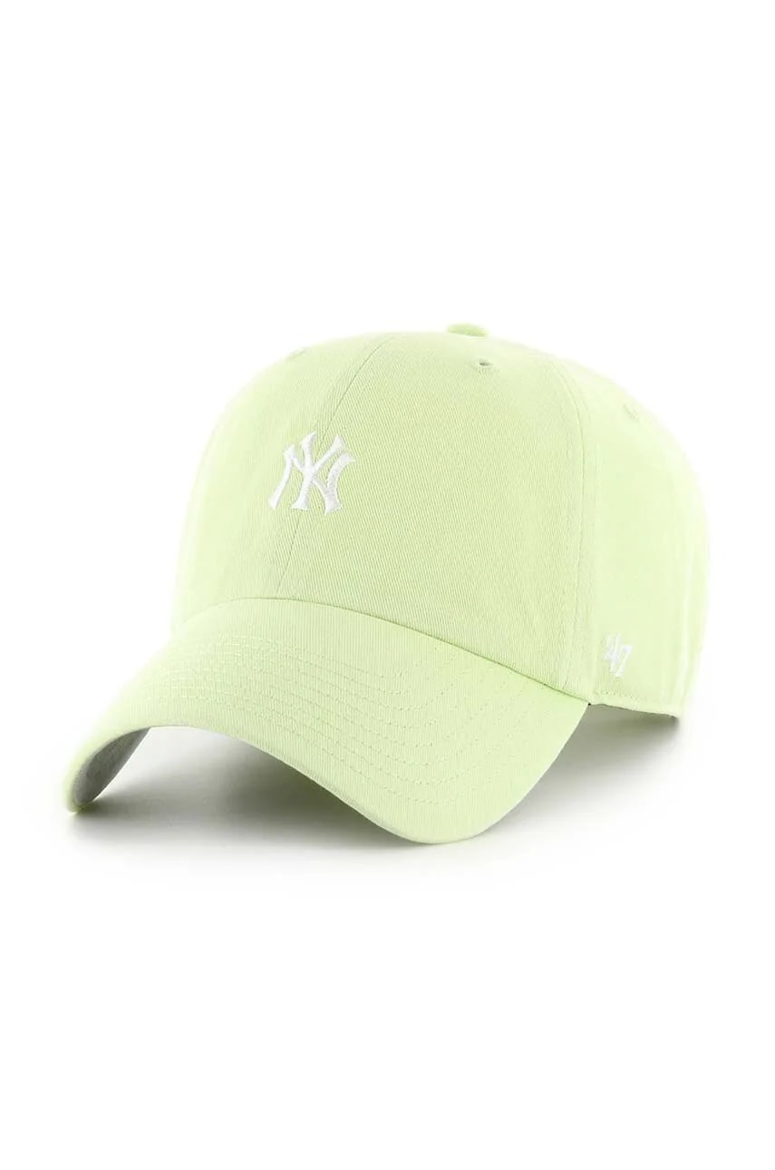 Хлопковая бейсболка MLB New York Yankees зеленая для мужчин