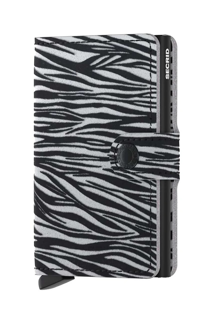 Мини-кошелек Zebra Светло-серый кожаный кошелек