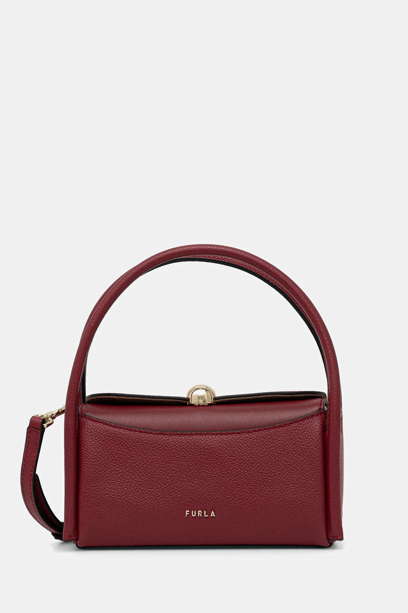 Кожаная сумка Nicole Mini Boston Bag бордовая для женщин
