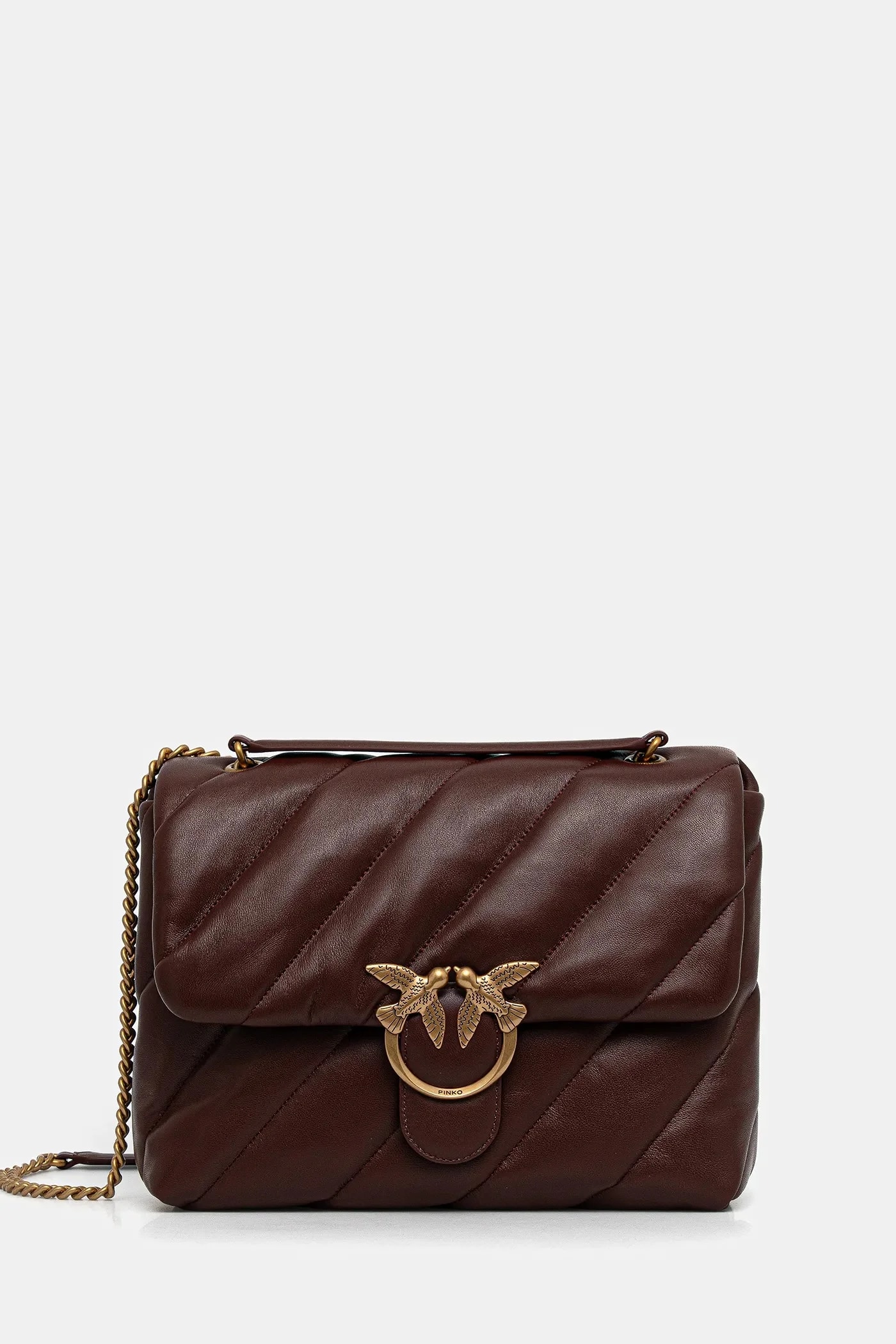 Кожаная сумочка бордовая для женщин