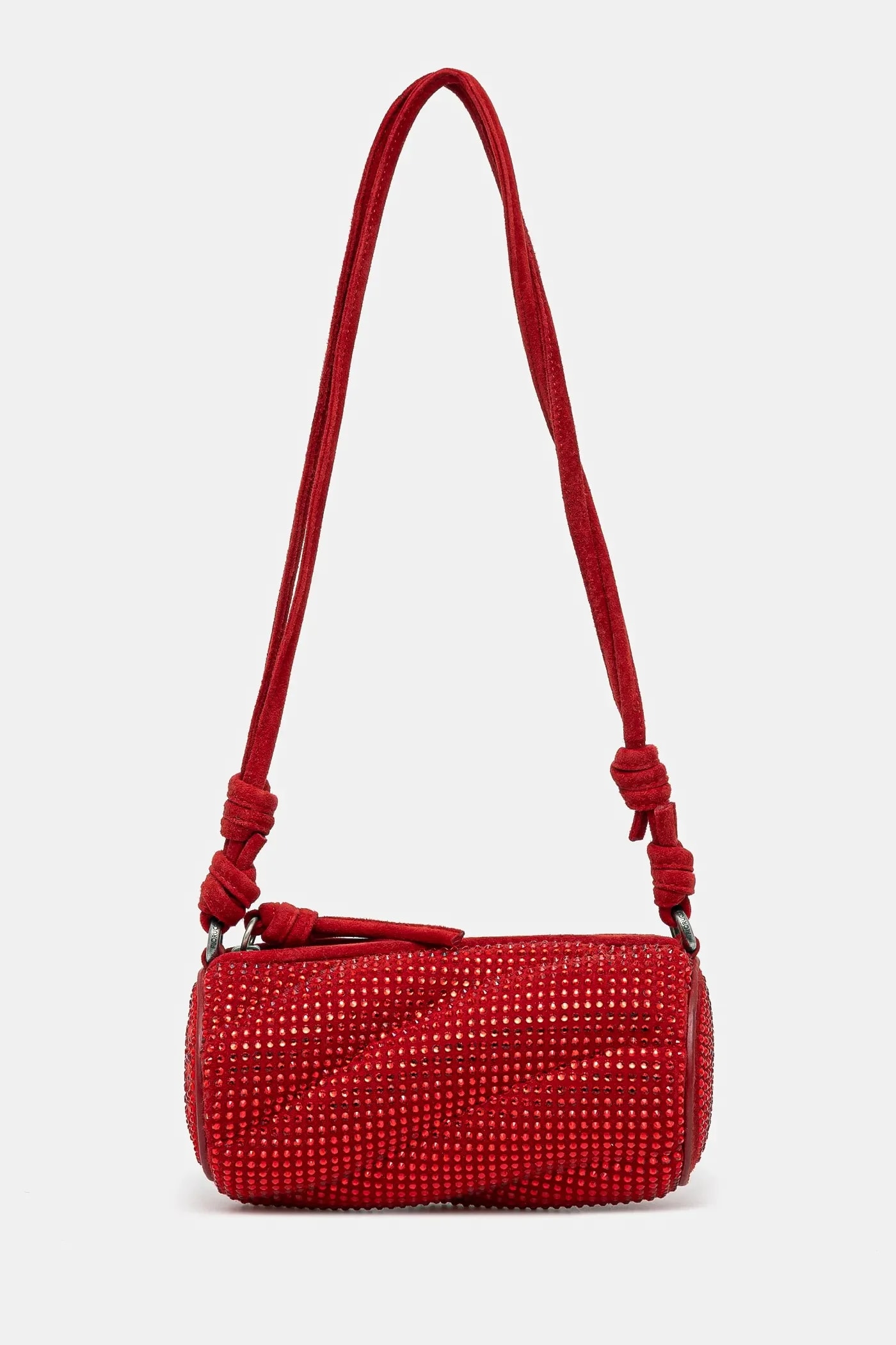 Замшевая сумка Micro Mella со стразами Suede