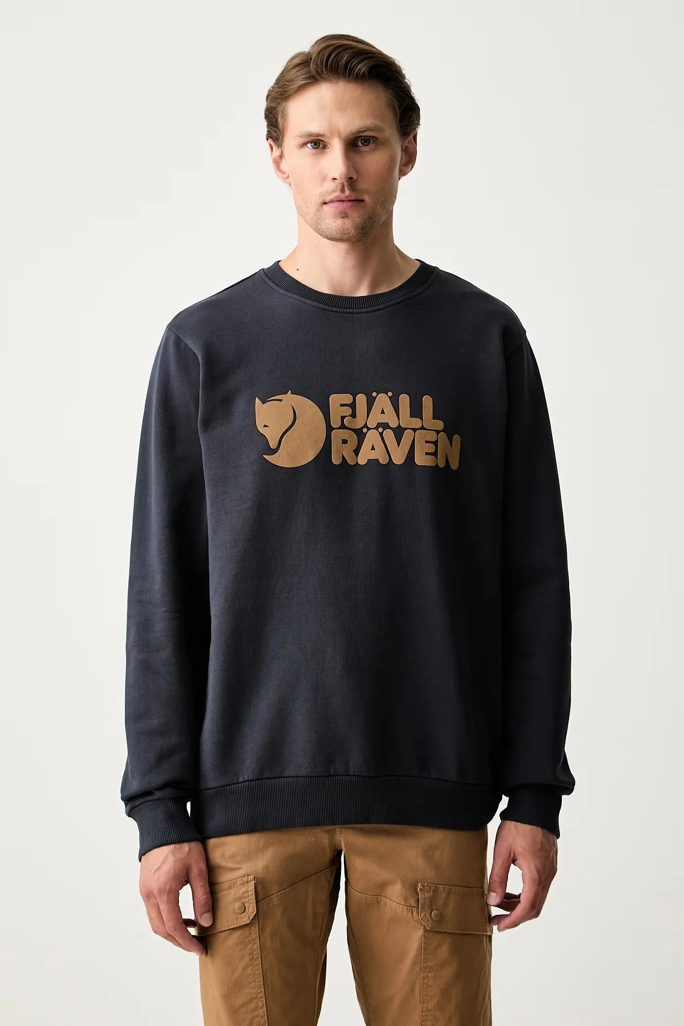 Мужская хлопковая толстовка Fjällräven Logo с логотипом