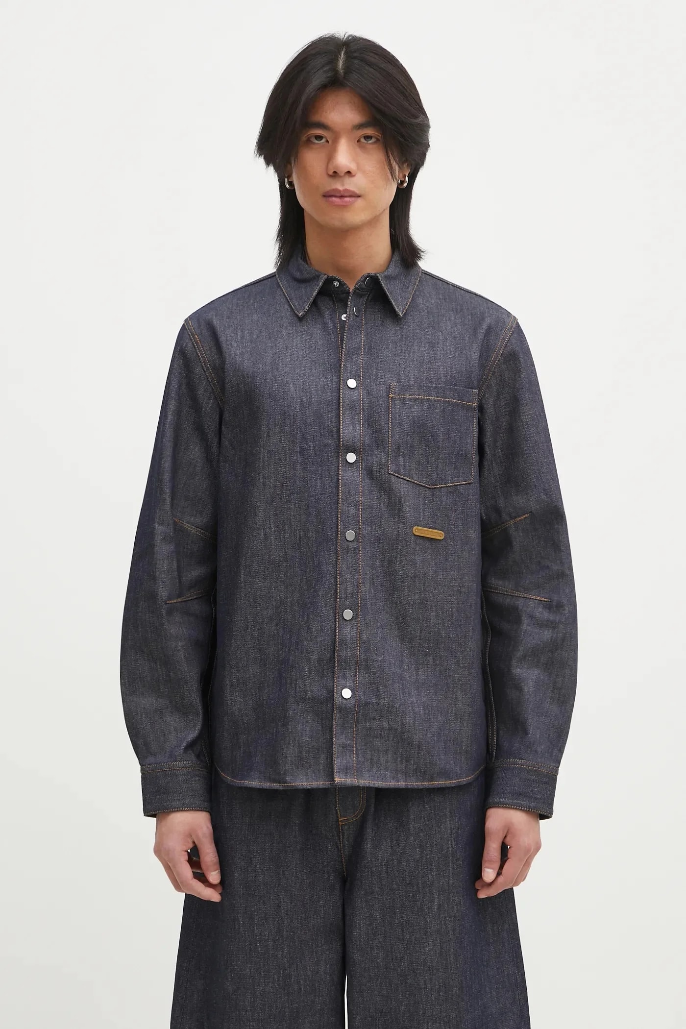 Curved Cl Shirt.Джинсовая рубашка Bkly