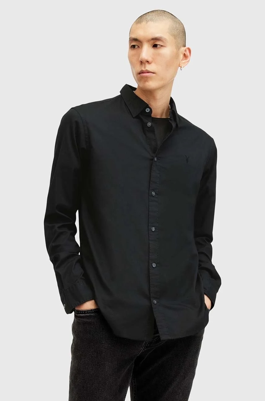 Хлопковая рубашка HAWTHORNE LS SHIRT черная для мужчин
