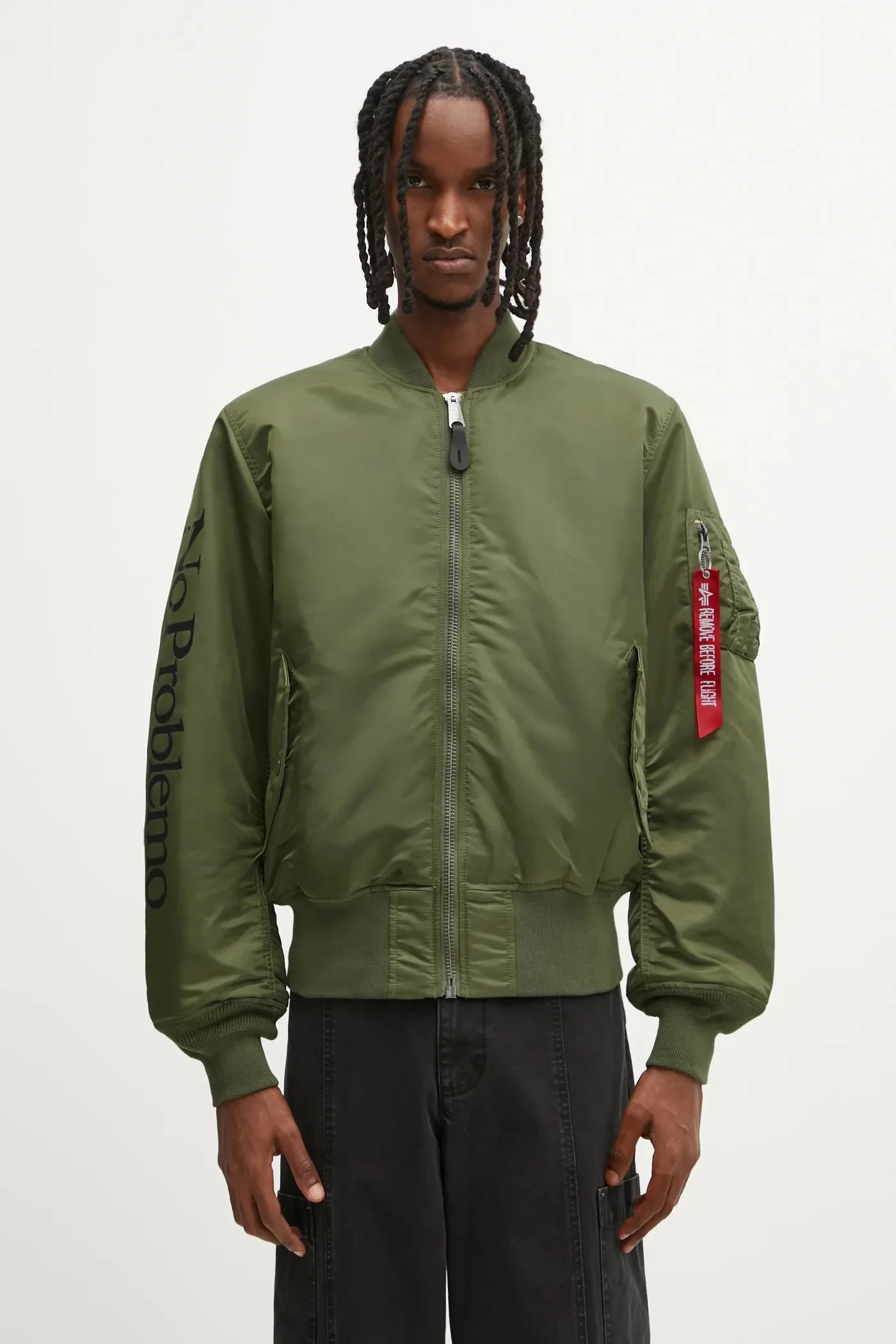Двусторонний бомбер No Problemo x Alpha Industries No War MA-1