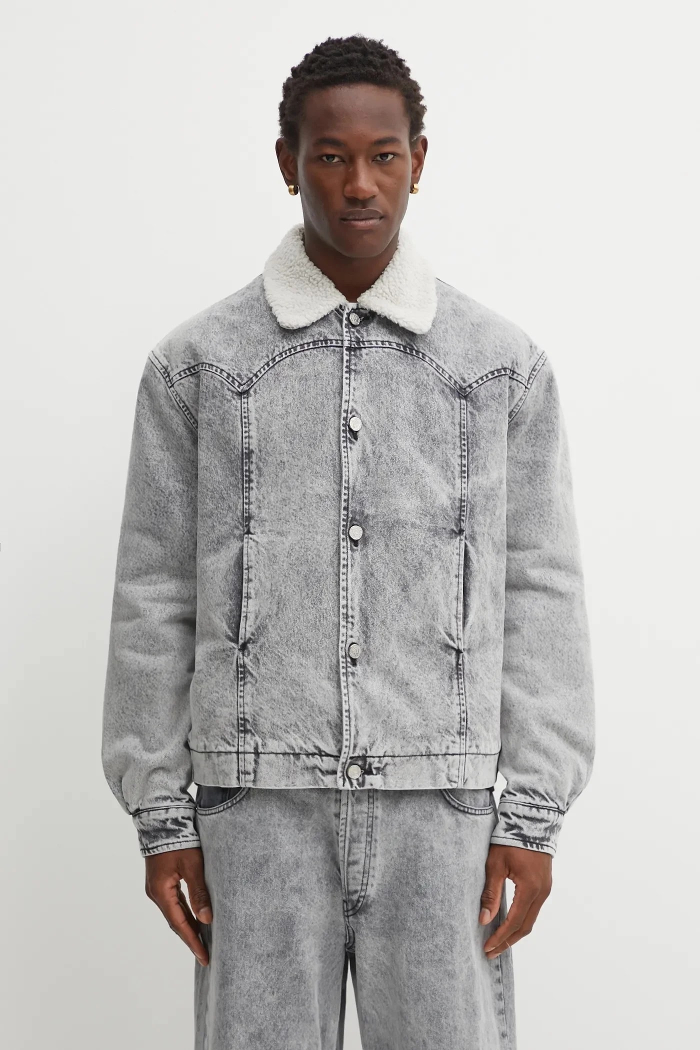 Джинсовая куртка Sherpa Denim Car Coat