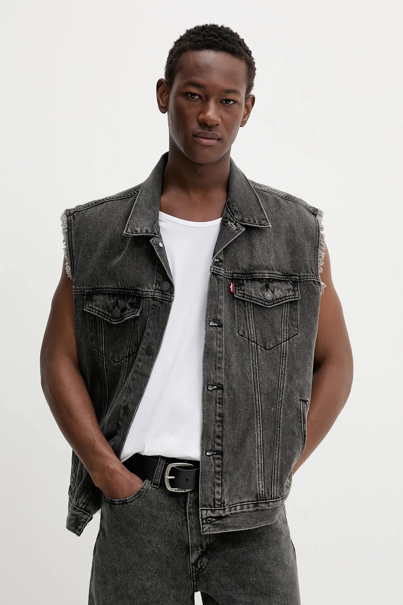 джинсовый жилет RELAXED TRUCKER VEST