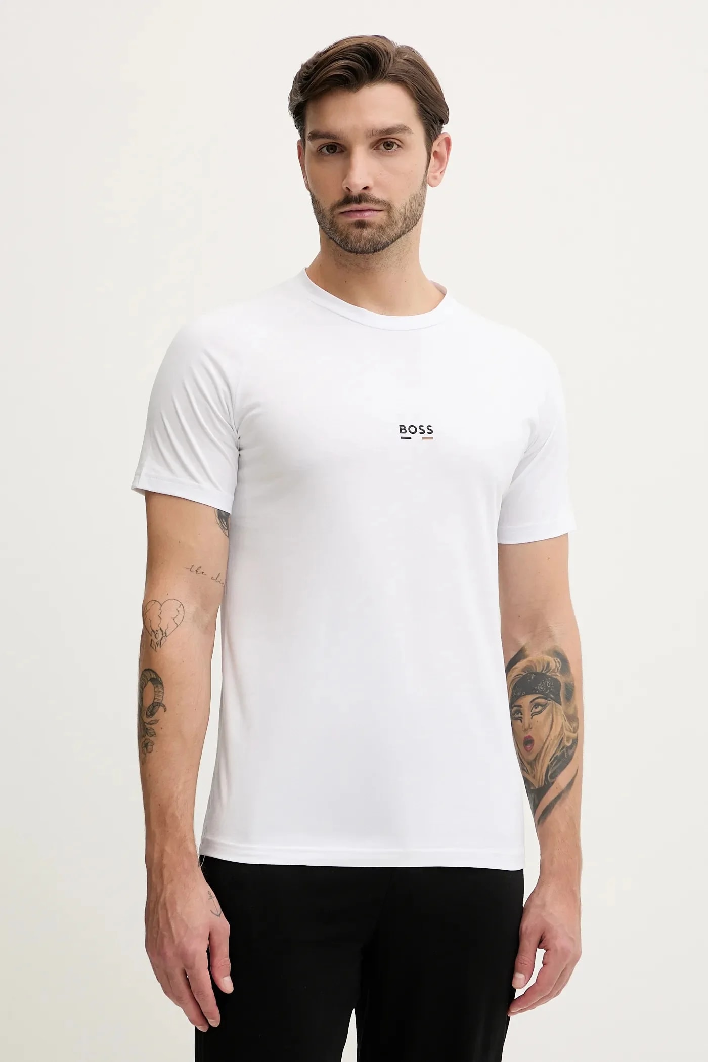 Хлопковая футболка RN Slim Fit белая для мужчин