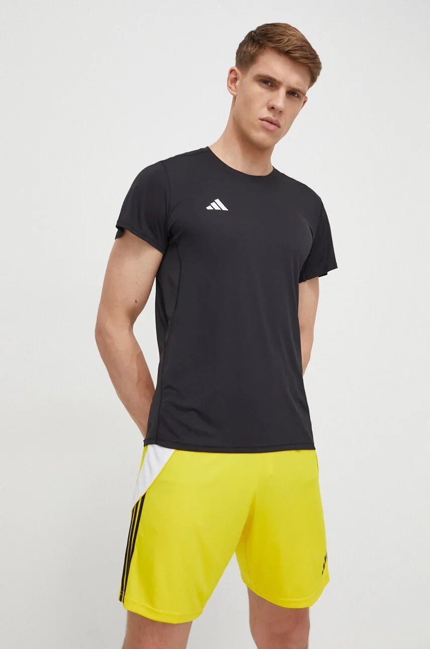 футболка Adizero для бега черная для мужчин