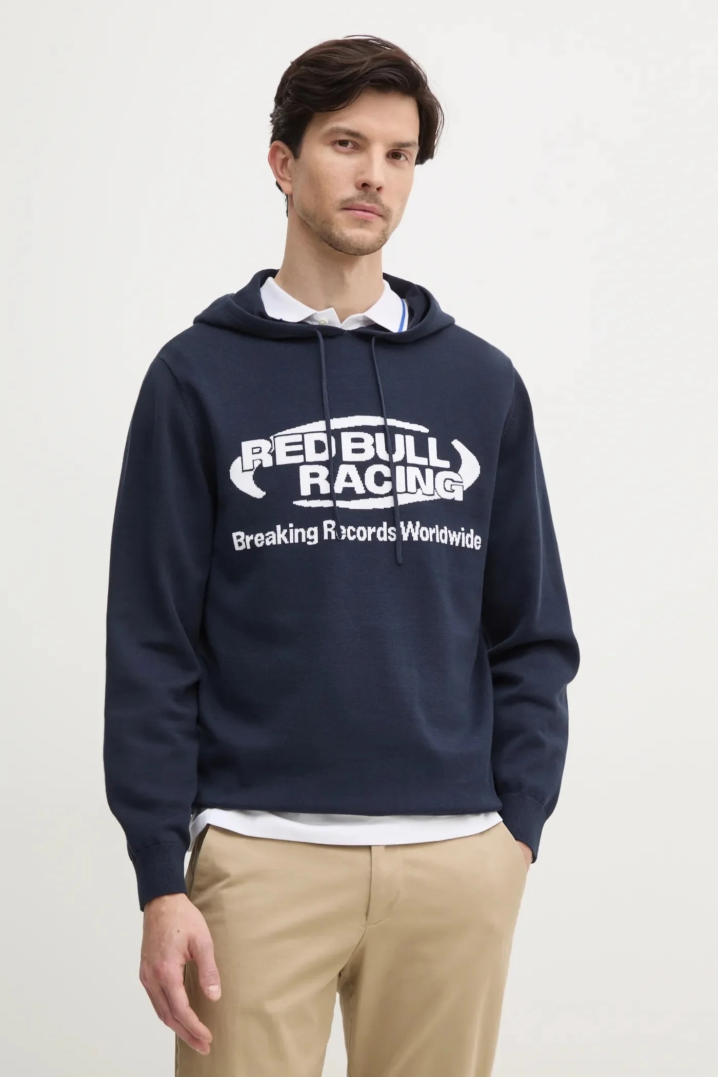 Хлопковый свитер с капюшоном INTARSIA HOODY