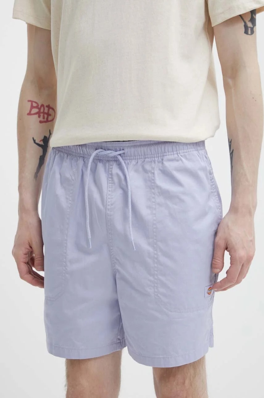 Хлопковые шорты фиолетовые для мужчин