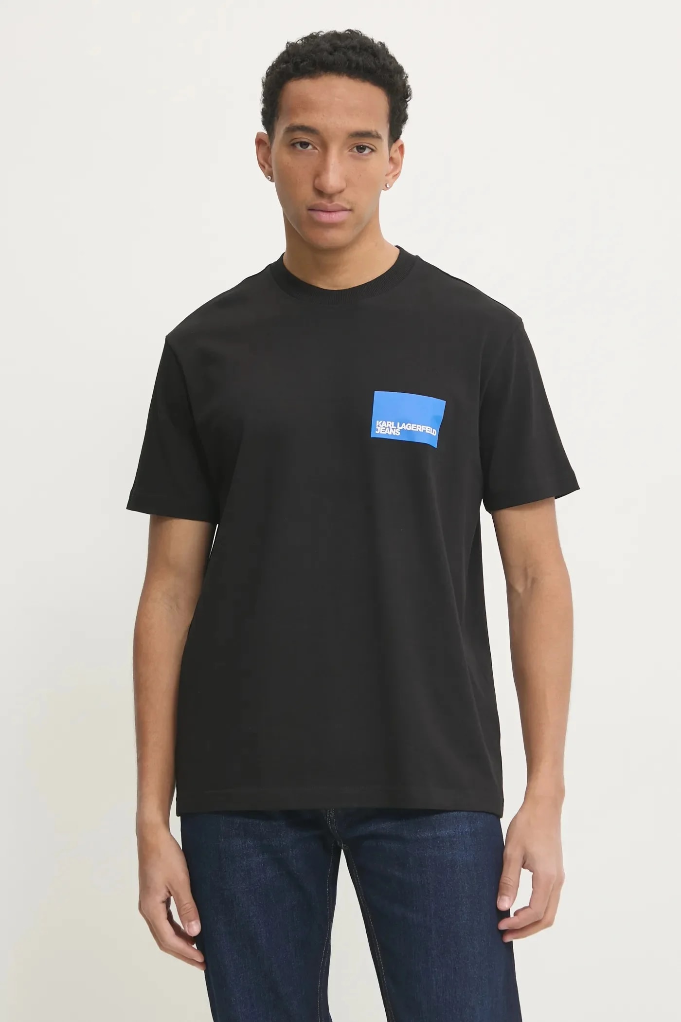 Хлопковая футболка черная для мужчин