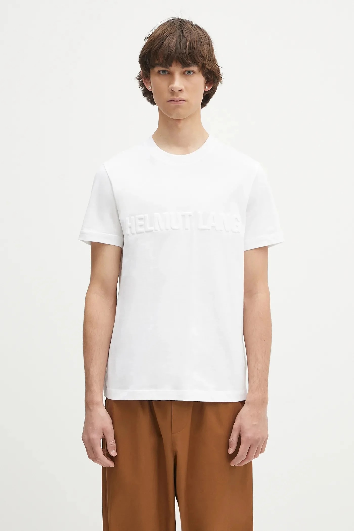 Хлопковая футболка с тиснением.TEE.ROUNDED