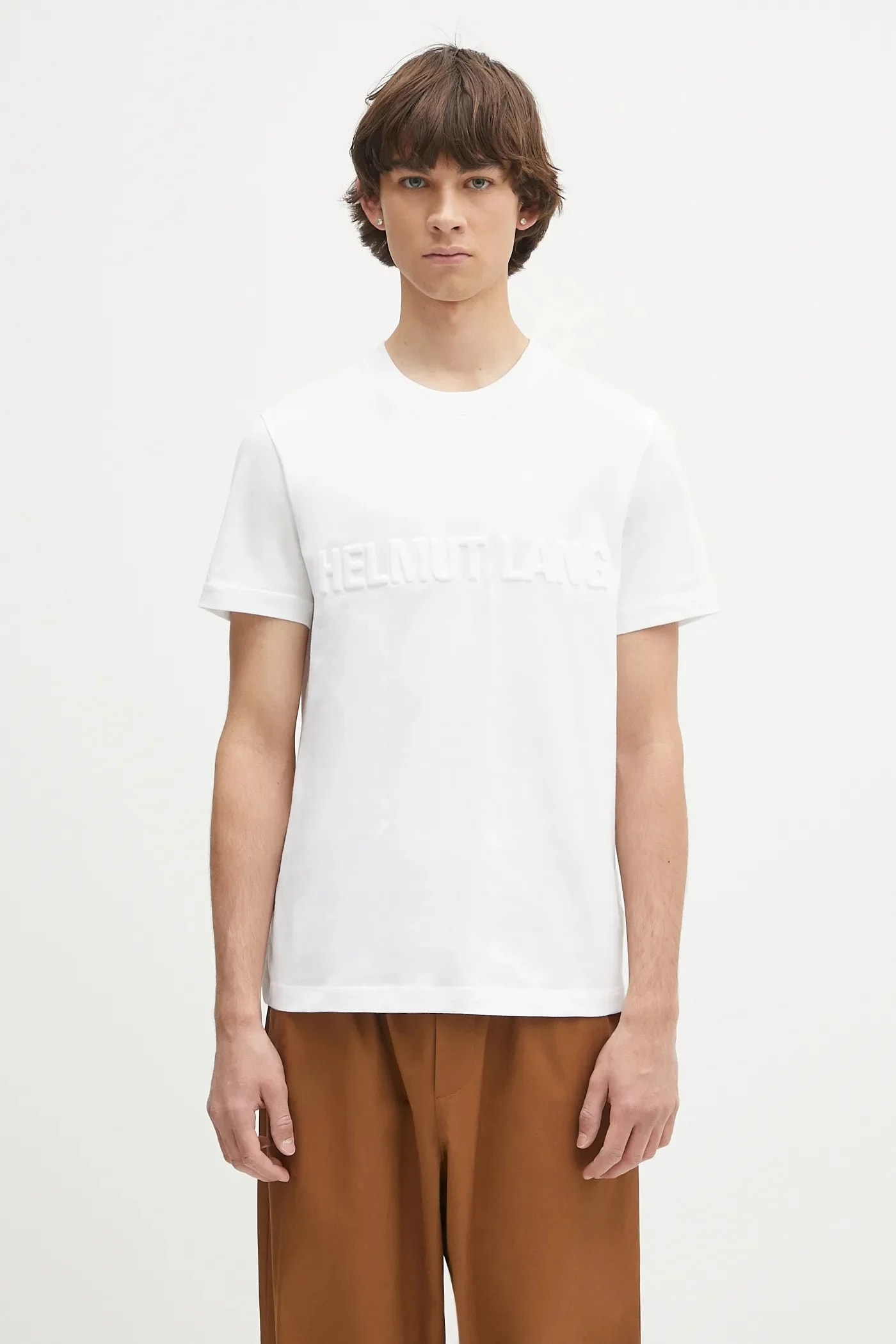 Хлопковая футболка с тиснением.TEE.ROUNDED