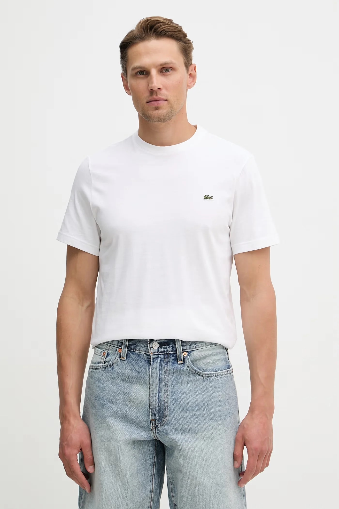 Хлопковая футболка бежевая для мужчин
