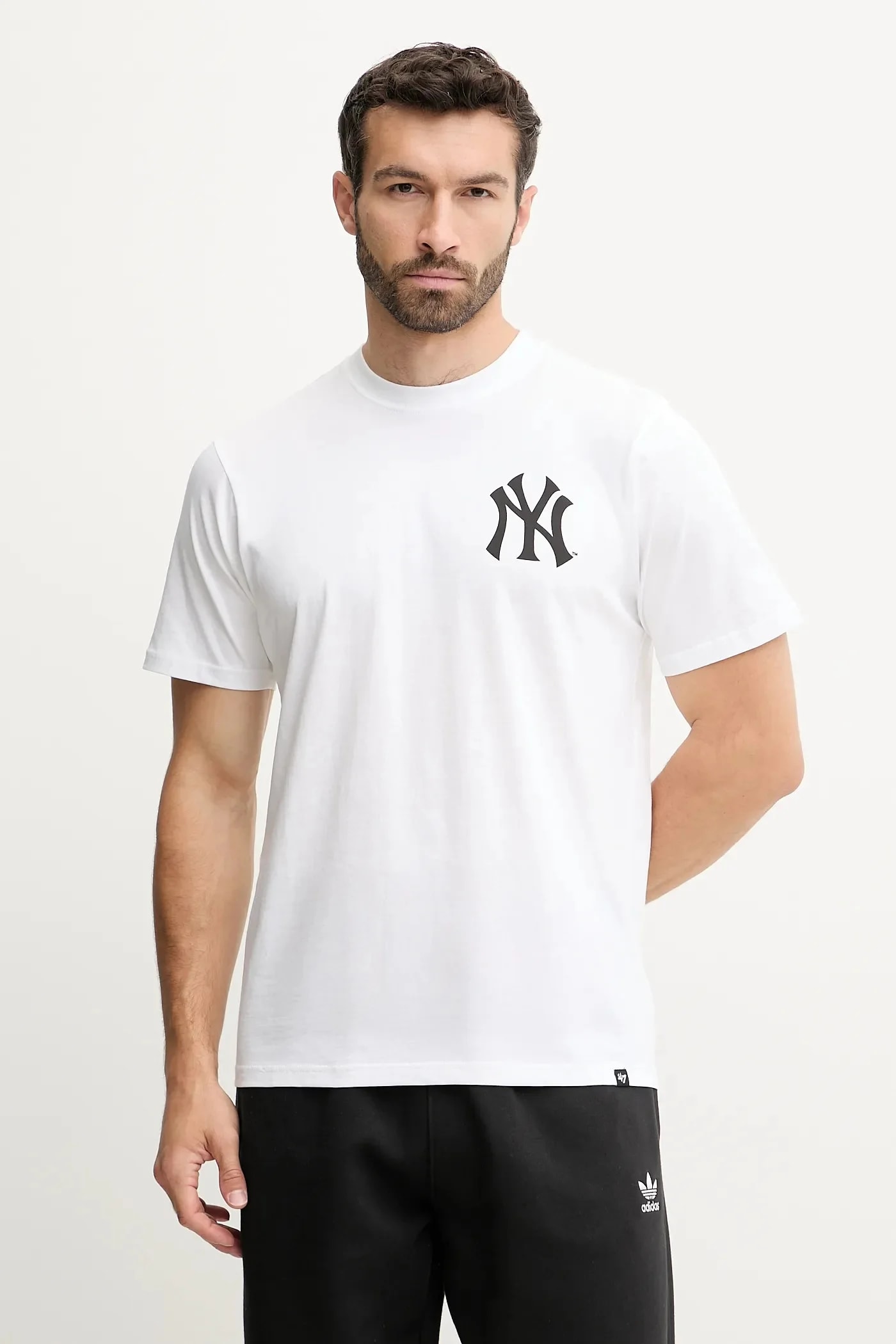 Хлопковая футболка MLB New York Yankees белая для мужчин