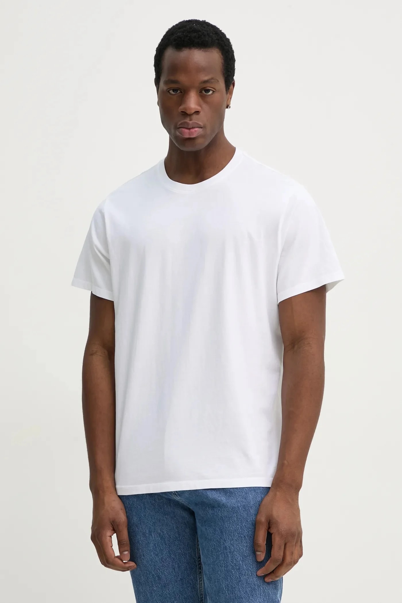 Футболка THE ESSENTIAL TEE из хлопка белая для мужчин
