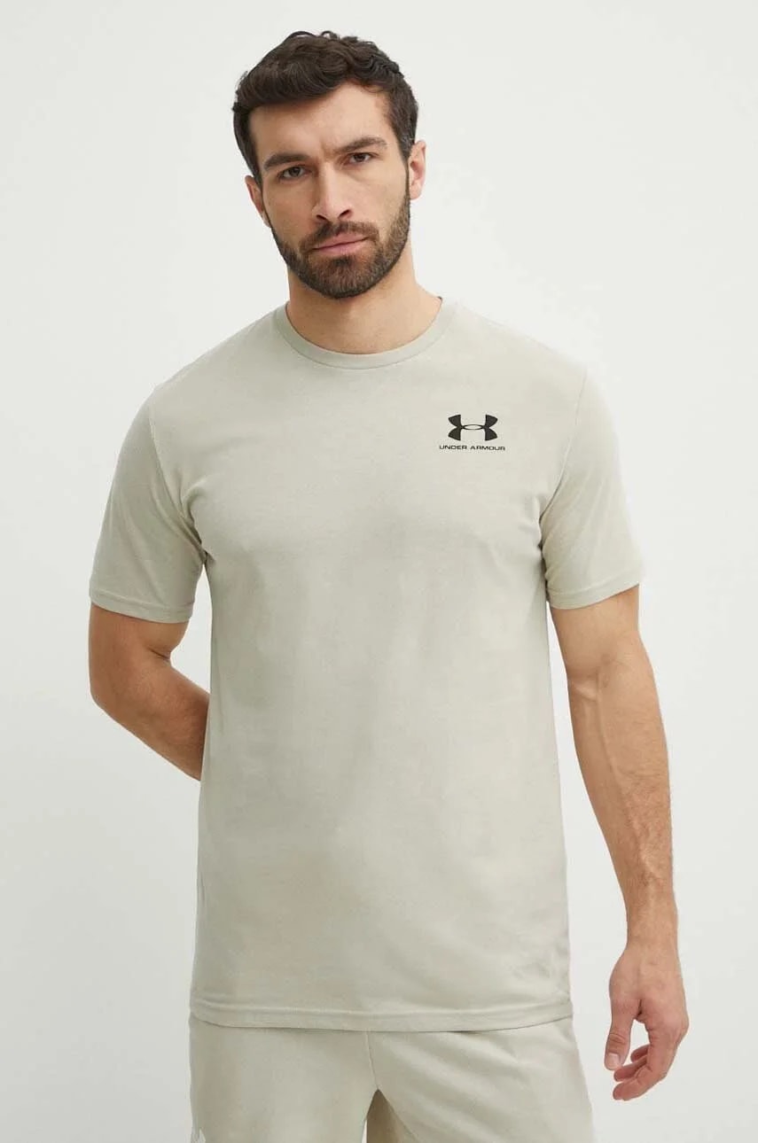 Спортивная футболка SPORTSTYLE LEFT CHEST зеленая для мужчин