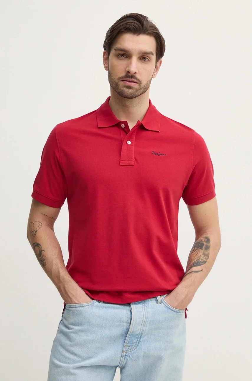 ESSENTIAL POLO CONTRAST LOGO хлопковое поло