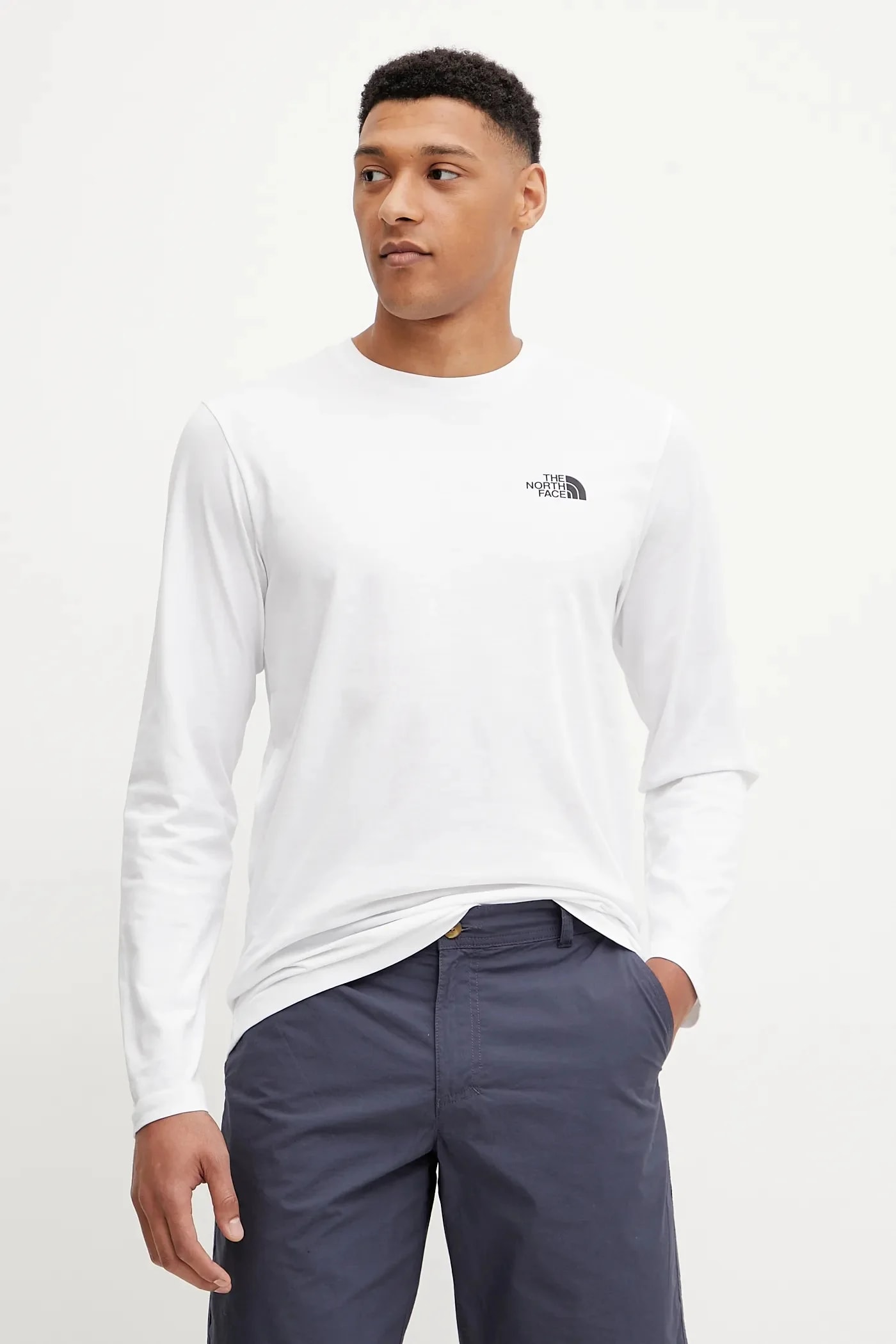 Простая футболка с куполом с длинными рукавами M L/S