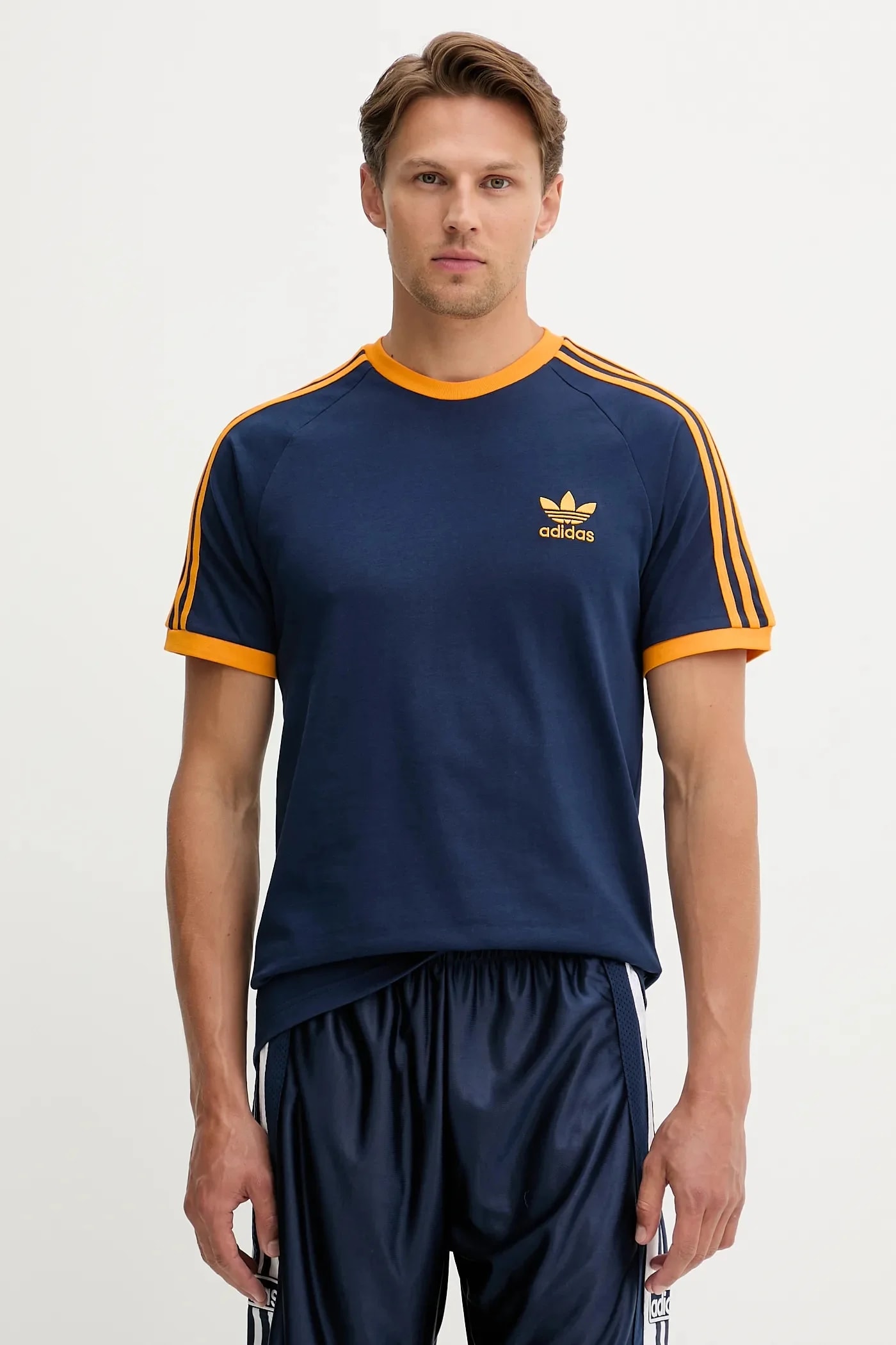 Футболка с 3 полосками военно-морской для мужчин