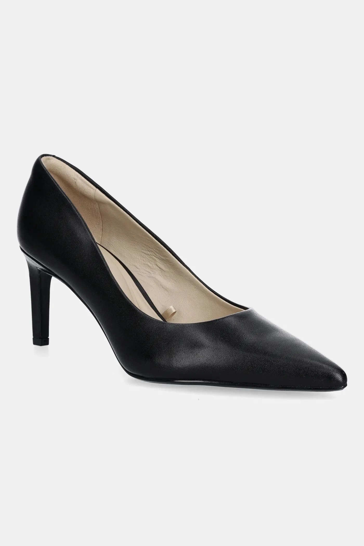 Кожаные туфли на высоком каблуке ESS STILETTO 70 черные для женщин