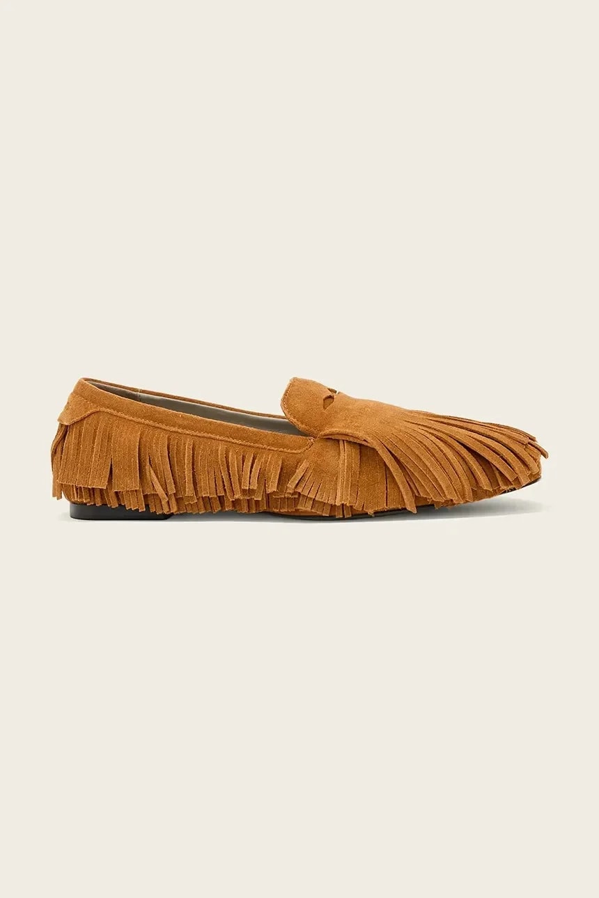 Женские замшевые мокасины Sandy Fringe Loafer