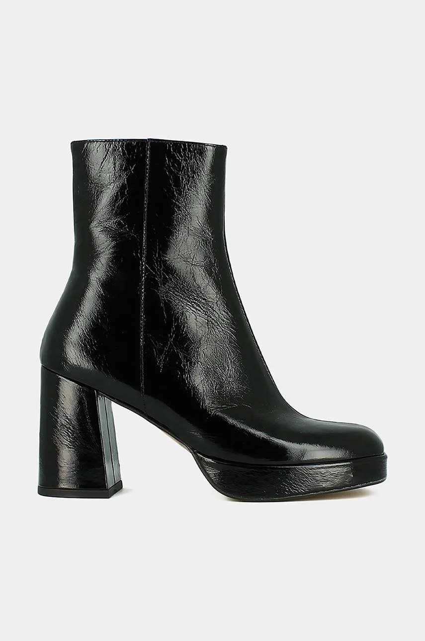 Кожаные ботильоны VORIS CUIR BRILLANT