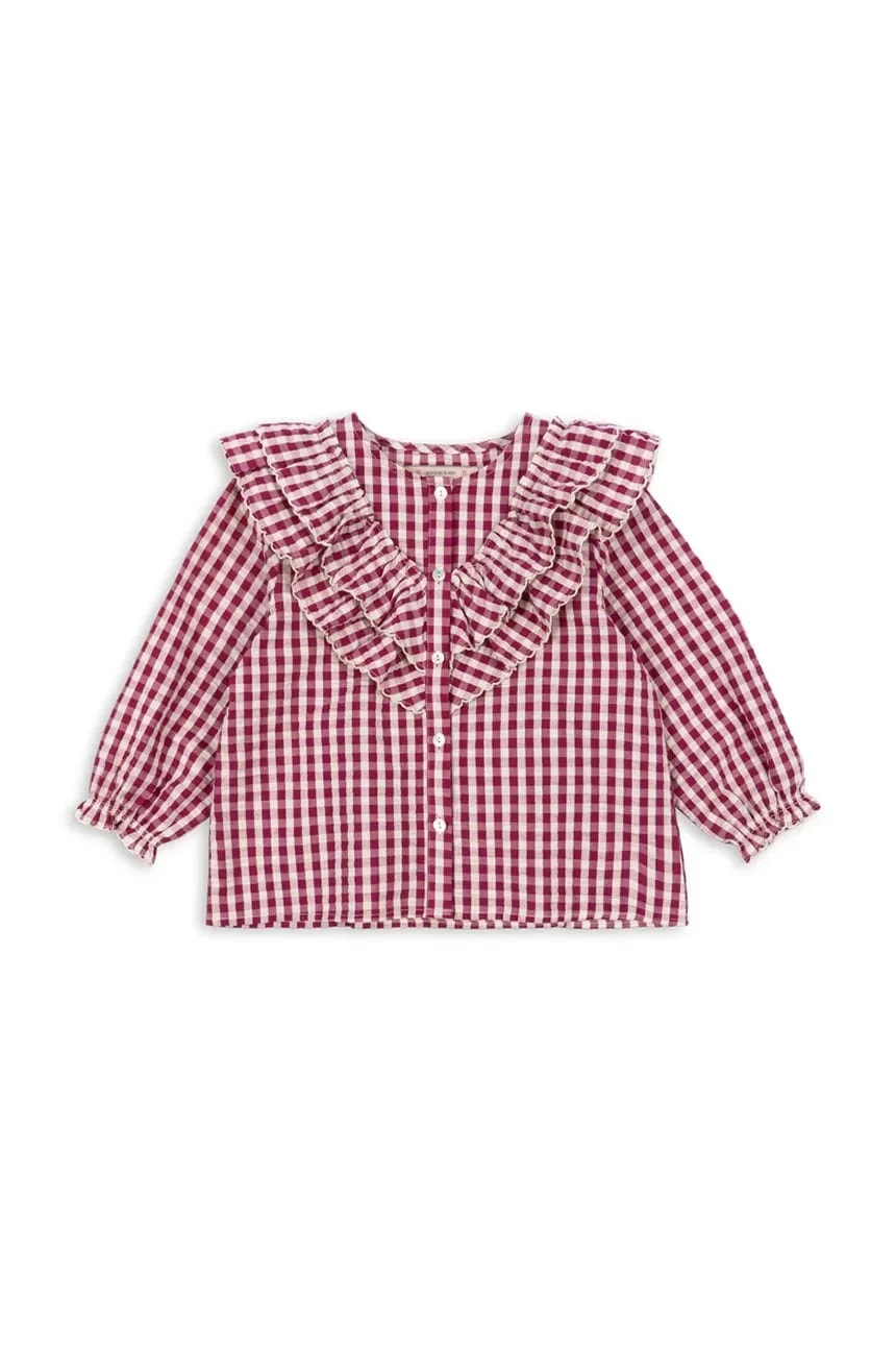 Детская хлопковая блузка KIM FRILL BLOUSE GOTS