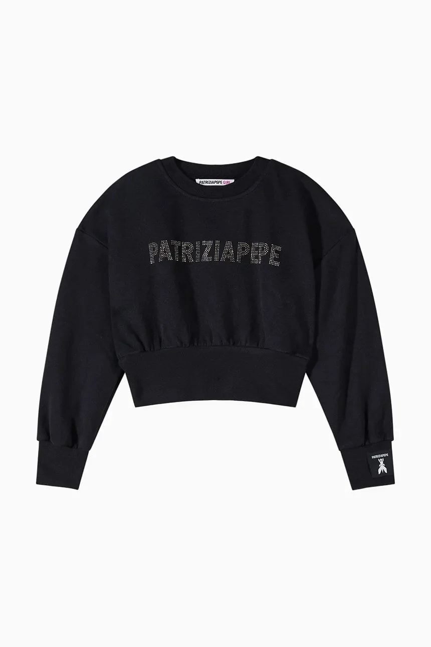 Детская хлопковая толстовка J315 черная для девочек