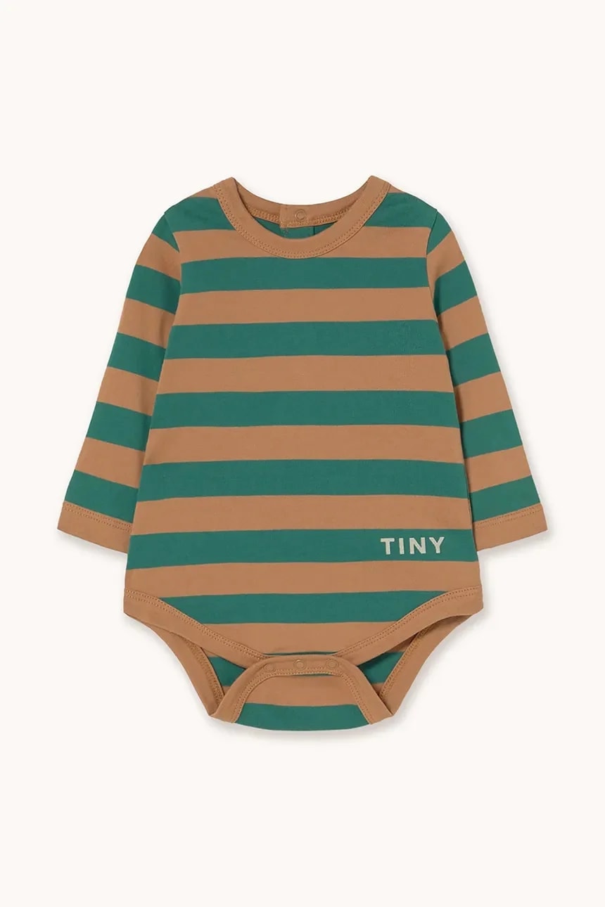 Хлопковое детское боди STRIPES KNIT BODY