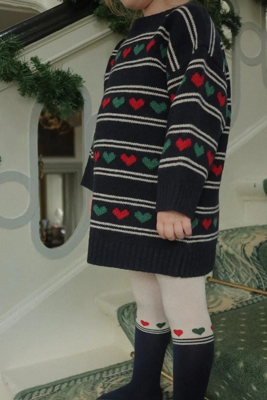 Детское платье с добавлением шерсти BELOU KNIT DRESS
