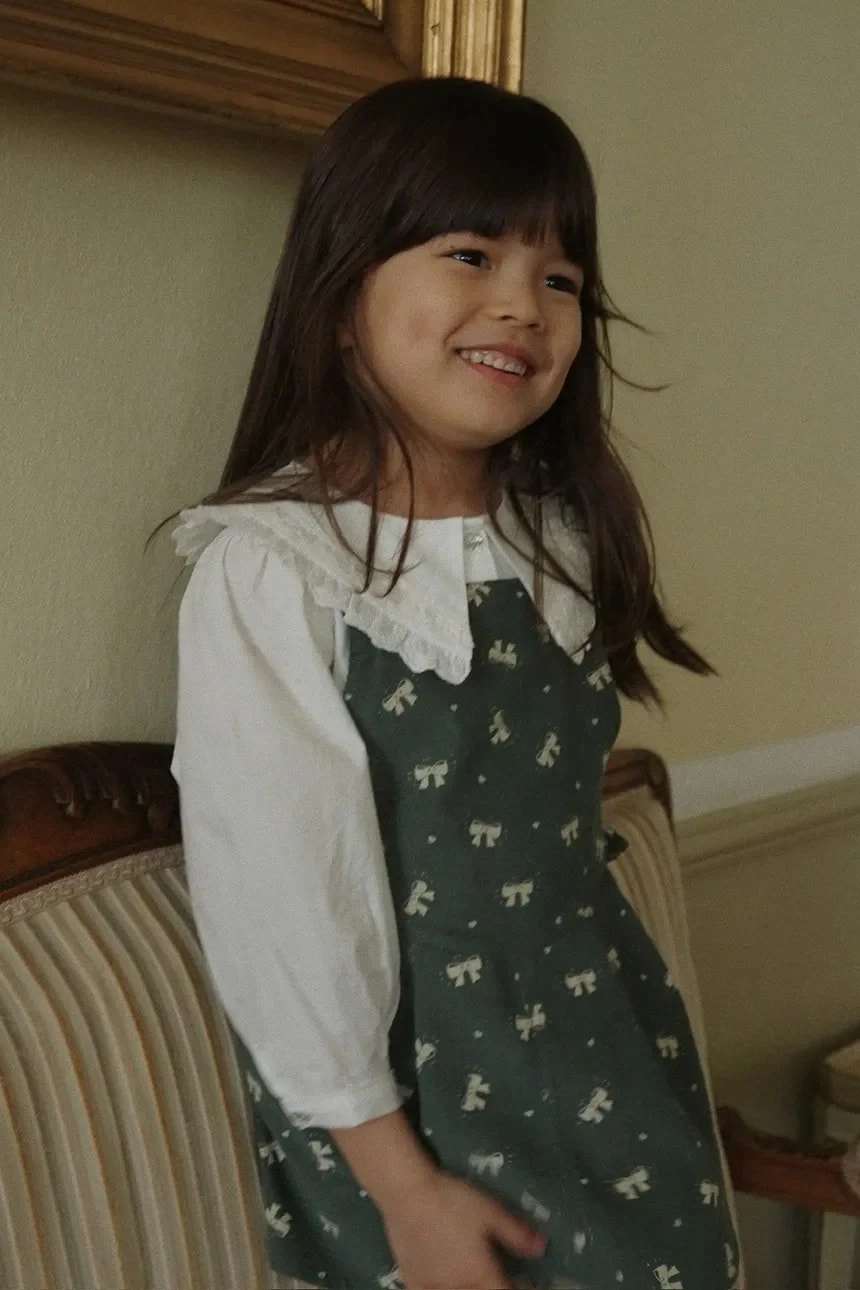 Детское хлопковое платье AVERY FRILL OVERALL DRESS GOTS