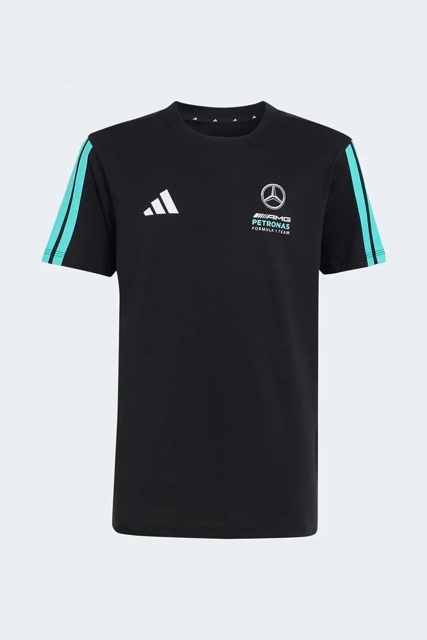 Детская хлопковая футболка MERCEDES черная для мальчиков