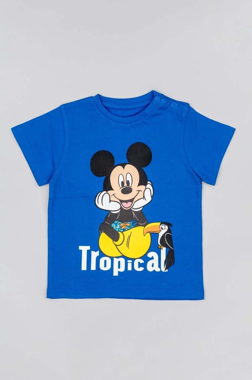 Детская хлопковая футболка x Disney синяя для мальчиков