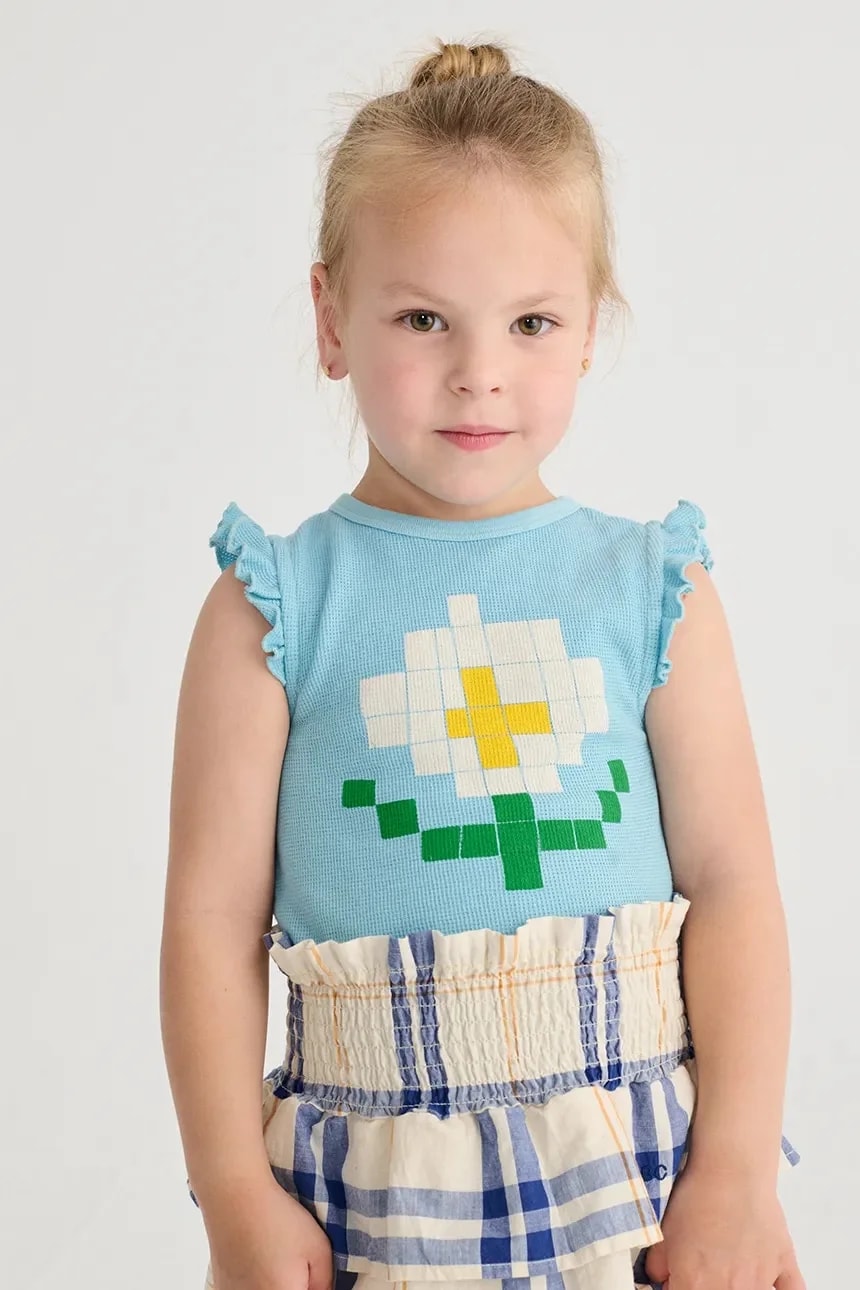 Детский хлопковый топ Pixel Daisy