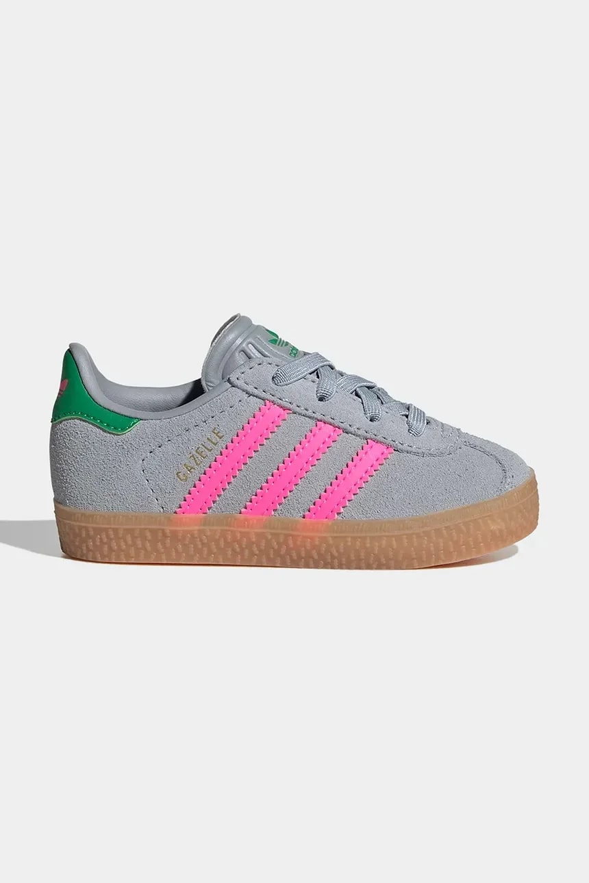 Детские замшевые кроссовки GAZELLE серые для мальчиков