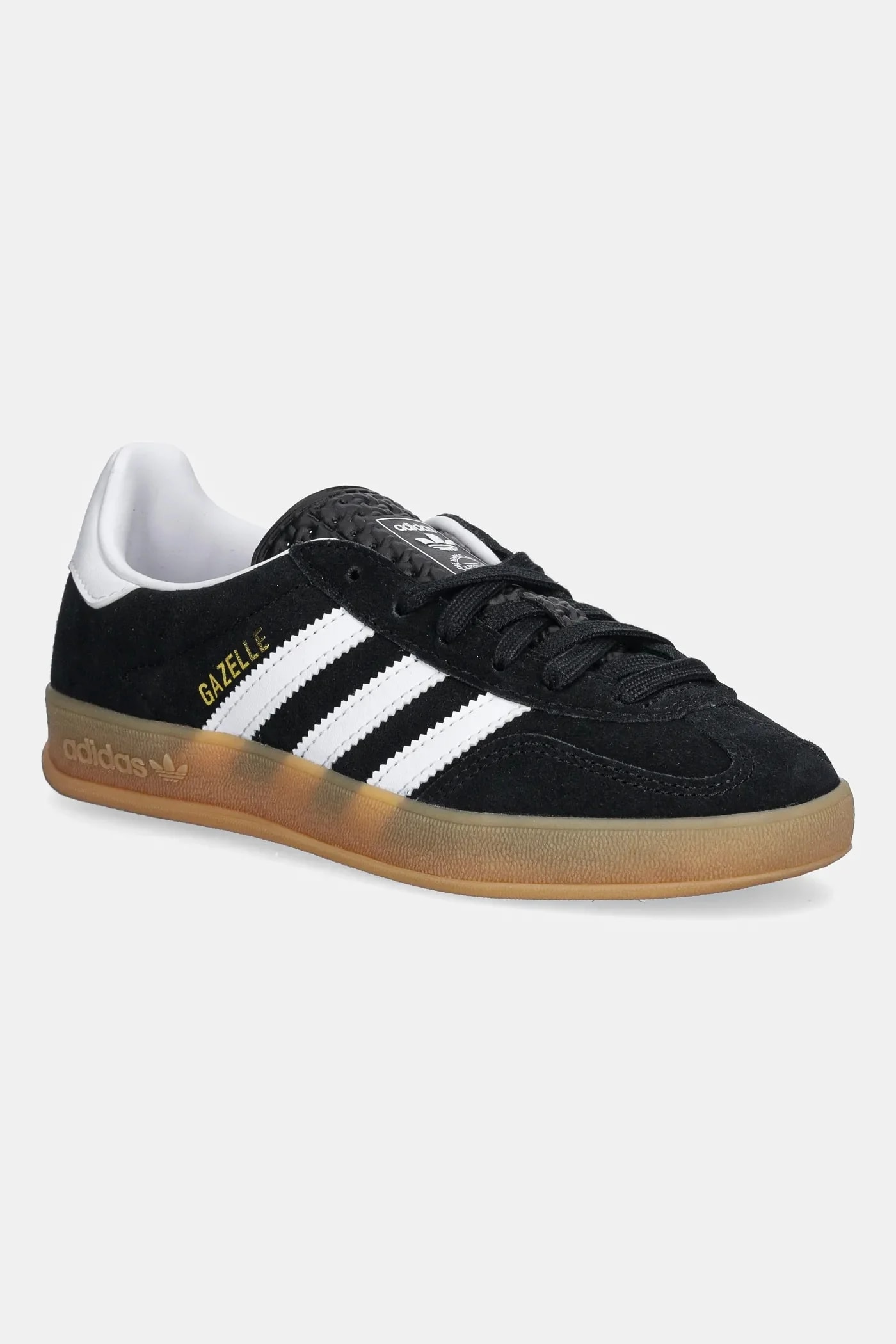 Детские замшевые кроссовки GAZELLE INDOOR черные для мальчиков