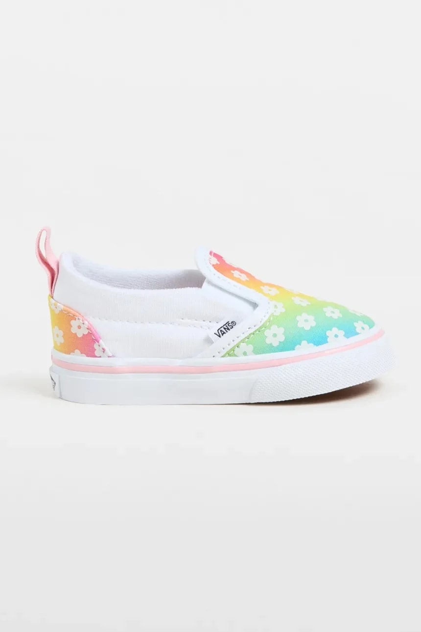 Детские кроссовки Slip-On V белые для девочек